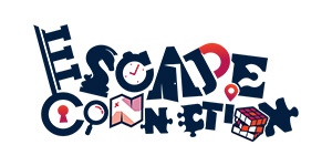 Escape Connection logo. The E and C form a lock and key while the other letters are comprised of various escape room elements.