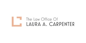 Logo For The Law Office Of Laura Carpenter.  The icon is a square C with a line missing to form an abstract L inside the C.